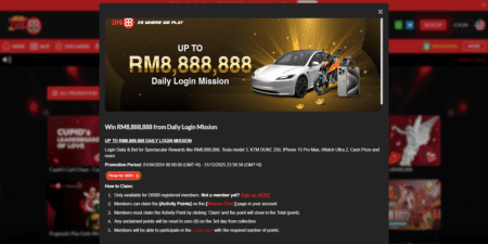 dis88 daily login mission promo